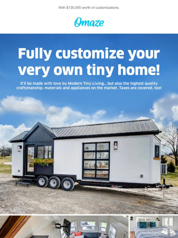 Omaze Win a tiny home! Milled