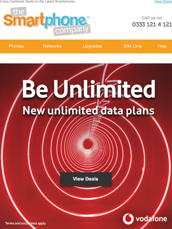 Shop Unlimited Data Plans on Vodafone