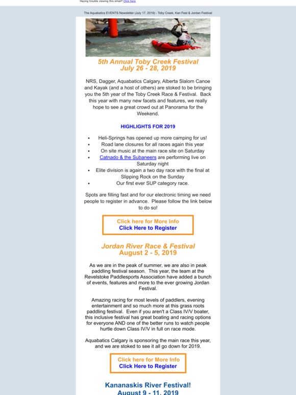 Aquabatics Calgary Email Newsletters Shop Sales