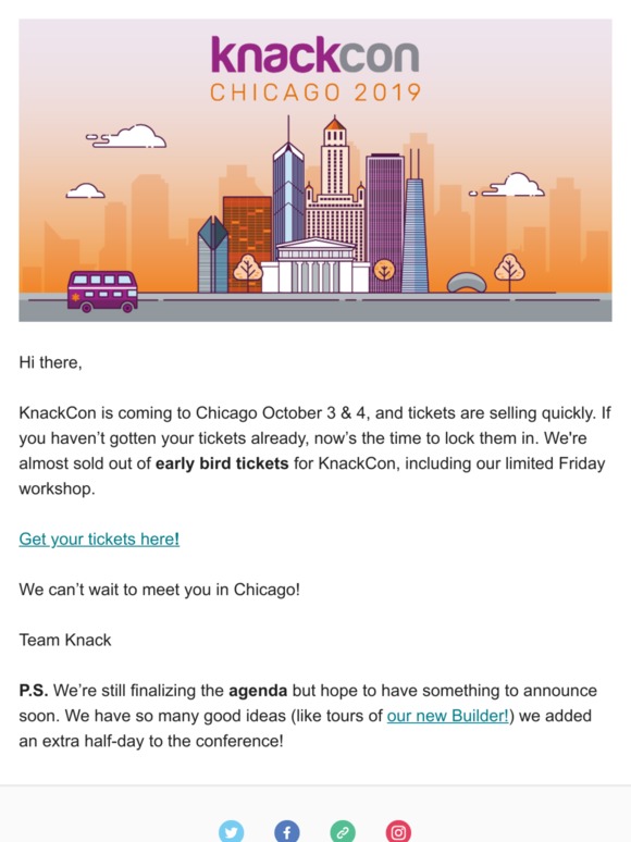 Last call for KnackCon early bird tickets!
