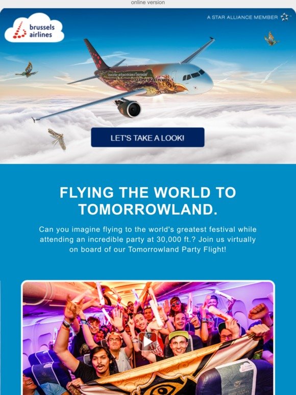 Join us on our Tomorrowland party flight!
