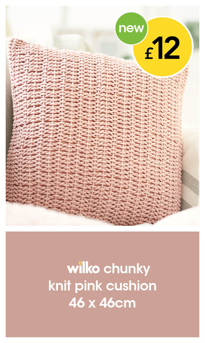wilko pink cushions