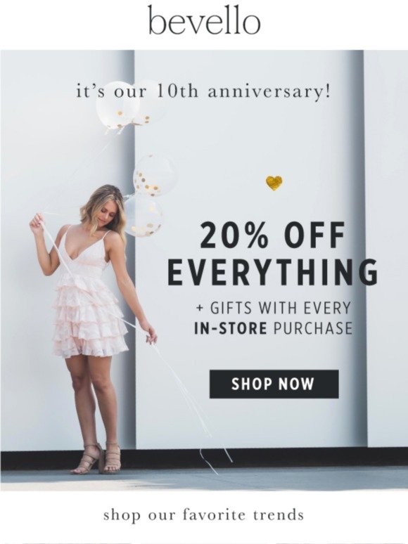 20% OFF EVERYTHING ENDS TOMORROW!