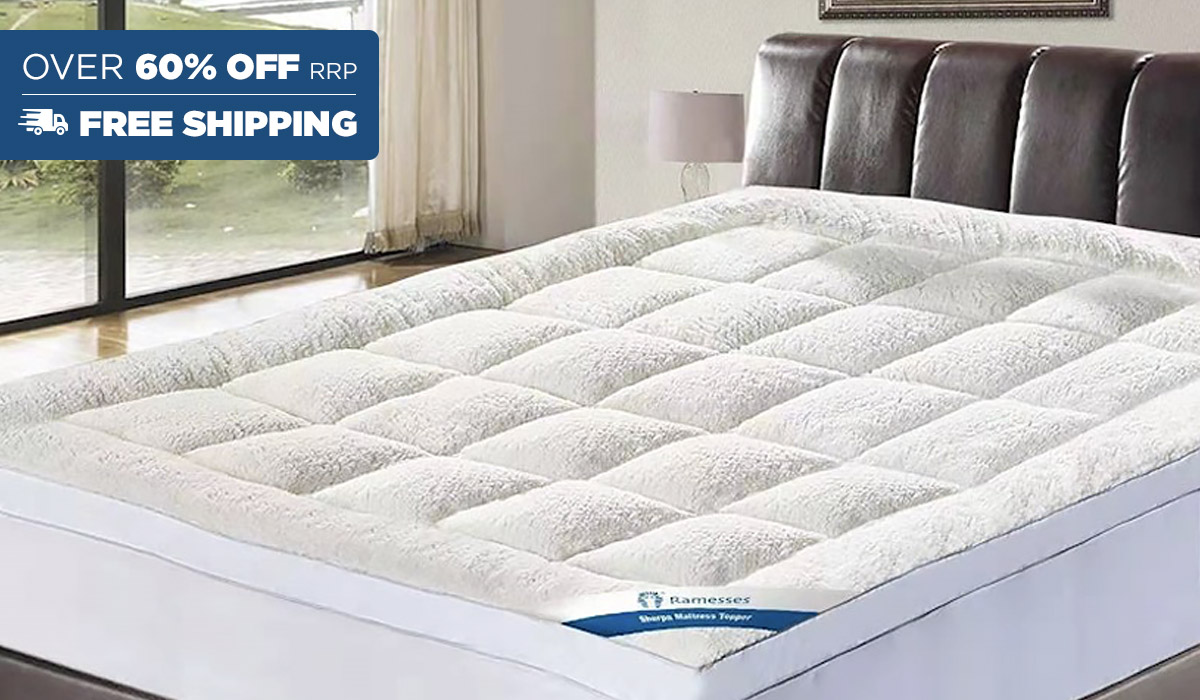 1600gsm sherpa mattress topper