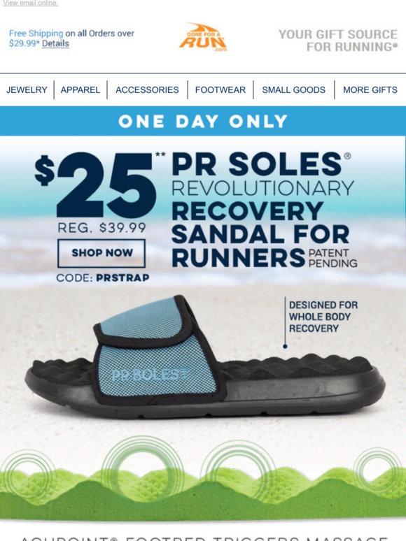 gone for a run sandals