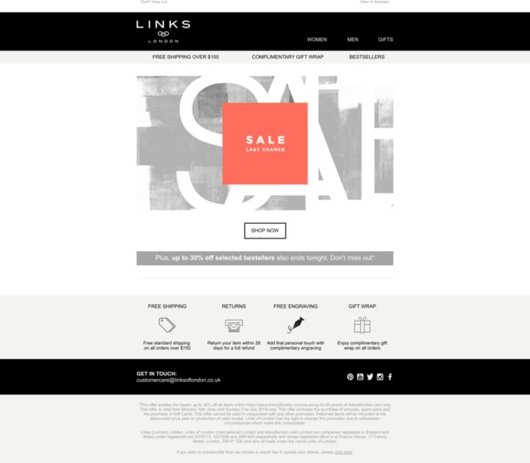SALE ends tonight