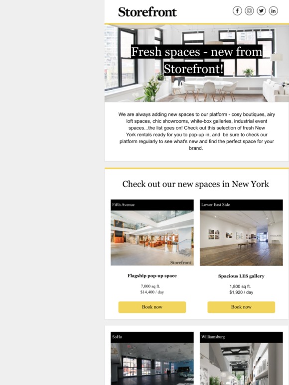New spaces in New York!