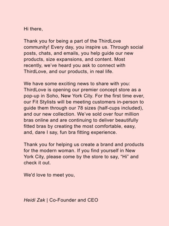 What Is The Saying About Your Thirdlove Third Love: We're Coming To Nyc, Baby! | Milled