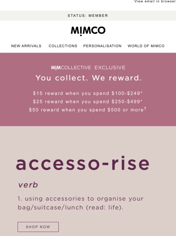 Mimco vista lunch discount box