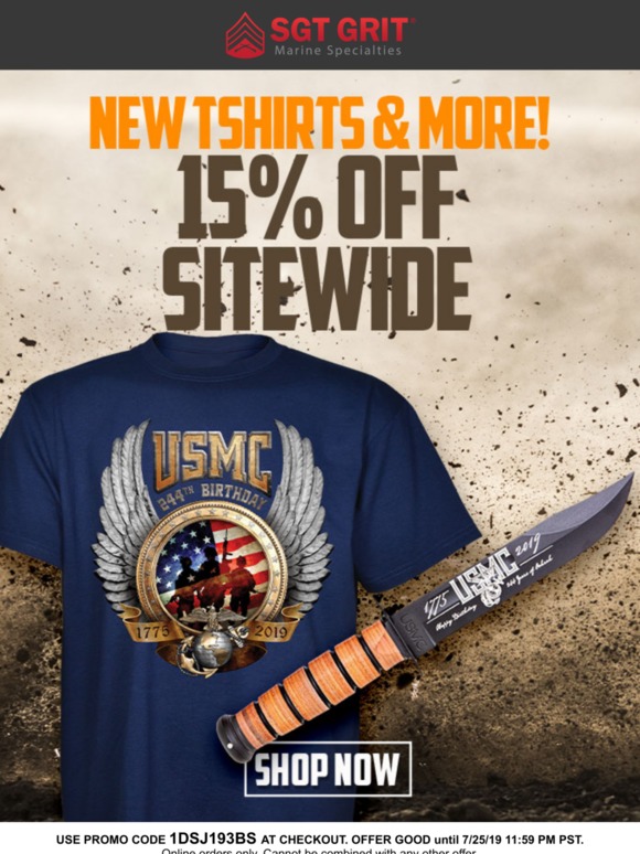 Sgt. Grit Marine Specialties New TShirts and more! Milled