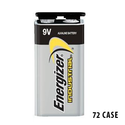 Energizer Industrial 9 Volt Alkaline Battery 72/Case (EN22)