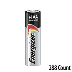 Energizer AA Alkaline Bulk Batteries 288 Count (E91)