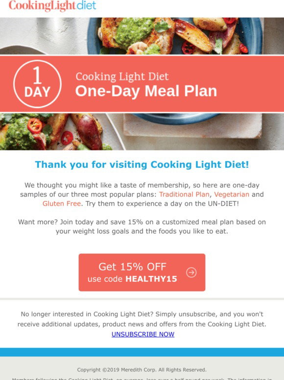 Cooking Light Diet Your Custom Weight Loss Plan Is Waiting Milled