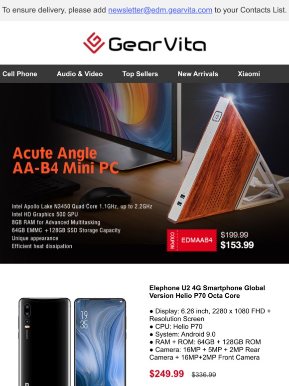 😘[Best for July Sales] Acute Angle AA-B4 Mini PC 153.99