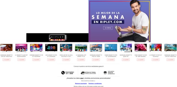 📺¡Los mejores televisores de la semana en Ripley.com!