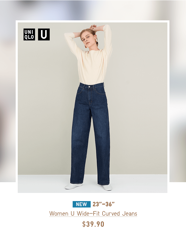 uniqlo u wide fit curved jeans review