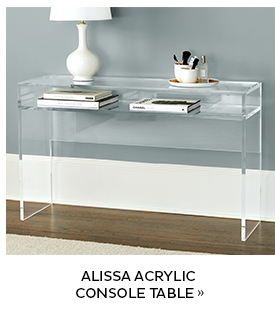 alissa acrylic console table