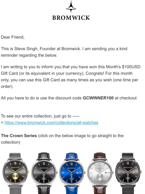 $100USD Gift Card winner - Use it before you Lose it