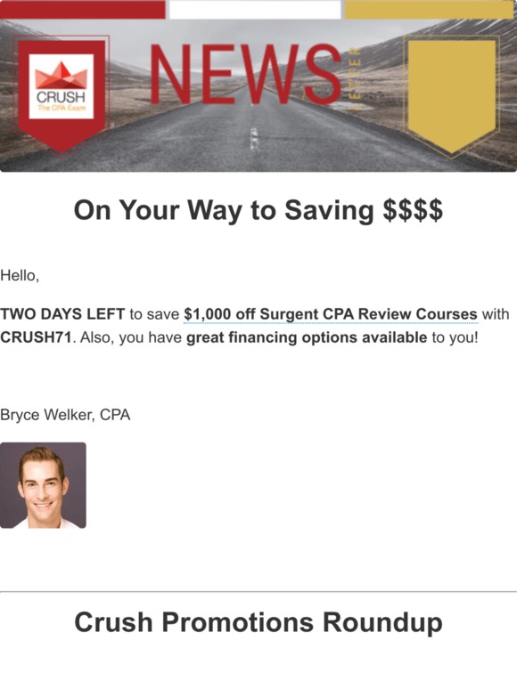 Quick! These CPA discounts are running out fast!