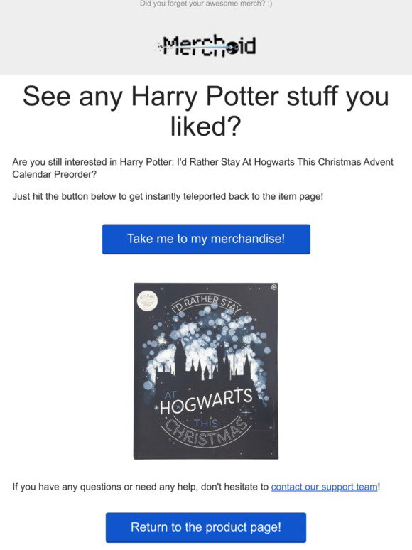 Merchoid Limited Harry Potter I'd Rather Stay At Hogwarts This