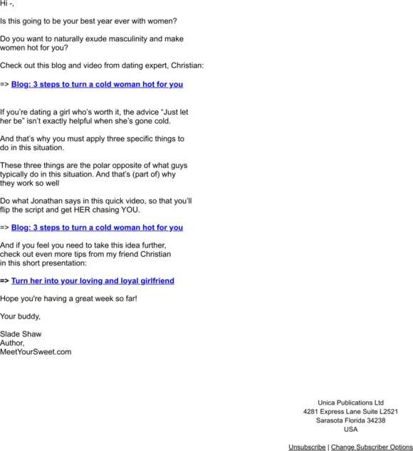 Blog: 3 steps to turn a cold woman hot for you