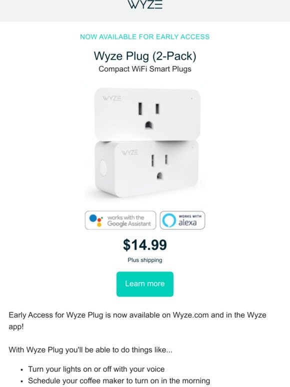 Wyze Plug now in Early Access