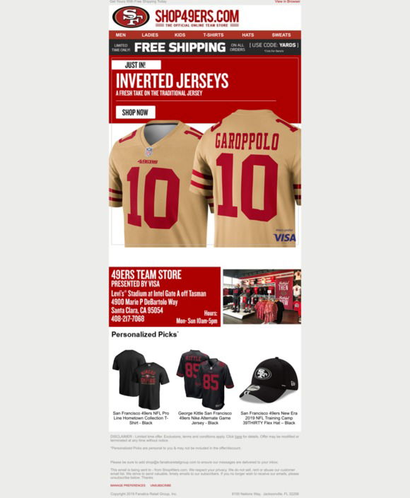 49ers inverted jersey