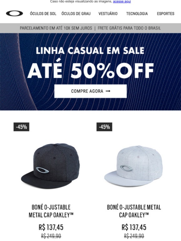 Linha Casual com até 50%OFF | Bonés, Camisetas e mais