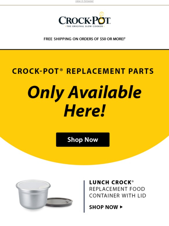 CrockPot Get the CrockPot Replacement Parts You Need Milled