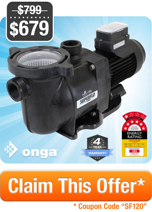 Pool and Spa Warehouse 120 OFF Onga SuperFlo VS 800 Energy Efficient