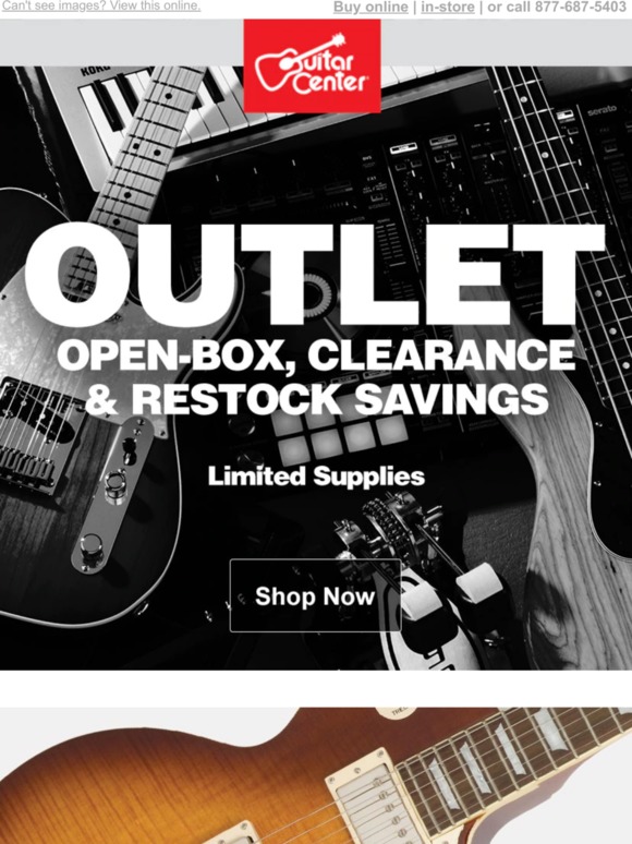 Guitar Center Outlet pricing on openbox, clearance and other gear