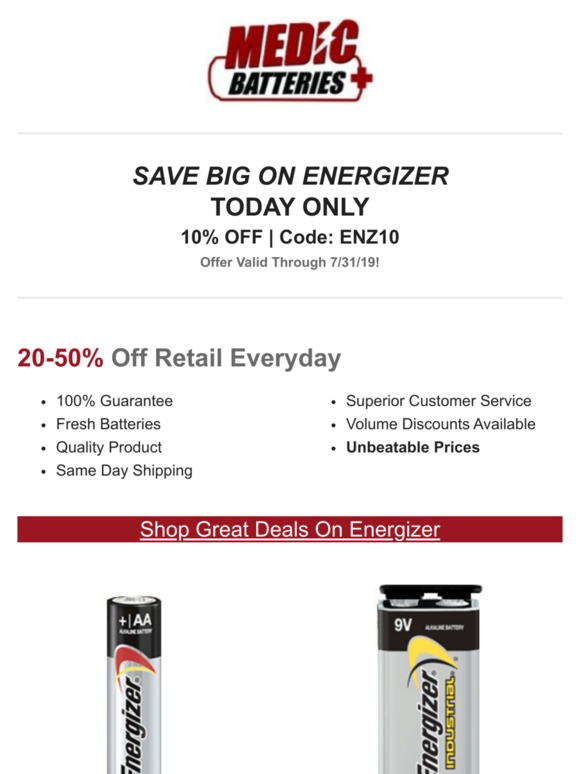 Last Chance! Save Big On Energizer