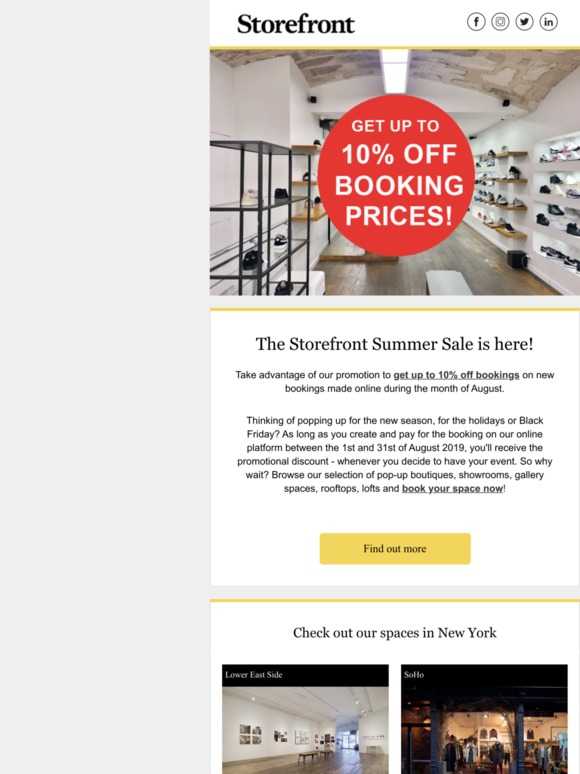 Summer sale - get up to 10% off booking prices!
