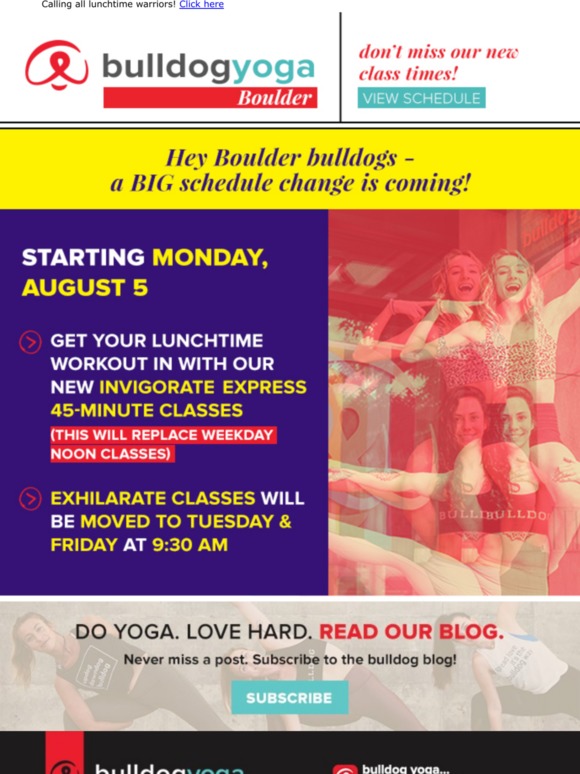 New Schedule Changes We Think You'll <3