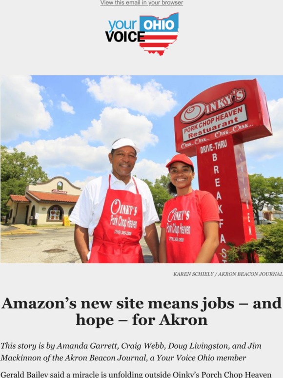 Amazon’s new site means jobs – and hope – for Akron