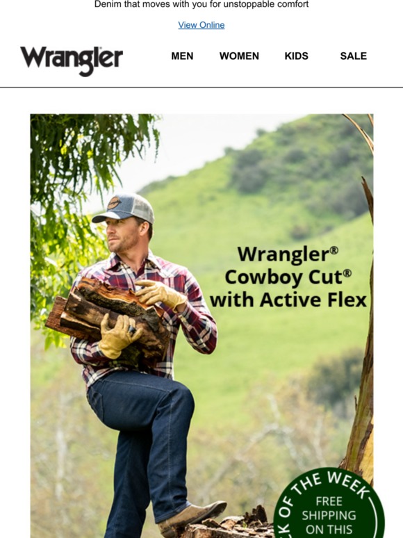 wrangler active flex jeans