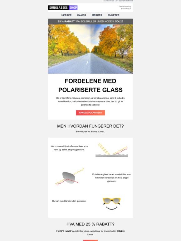Nyt fordelene med polariserte glass