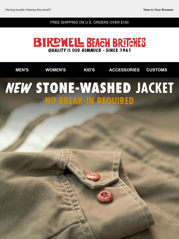 Birdwell: New Stone-Washed Canvas Jacket | Milled