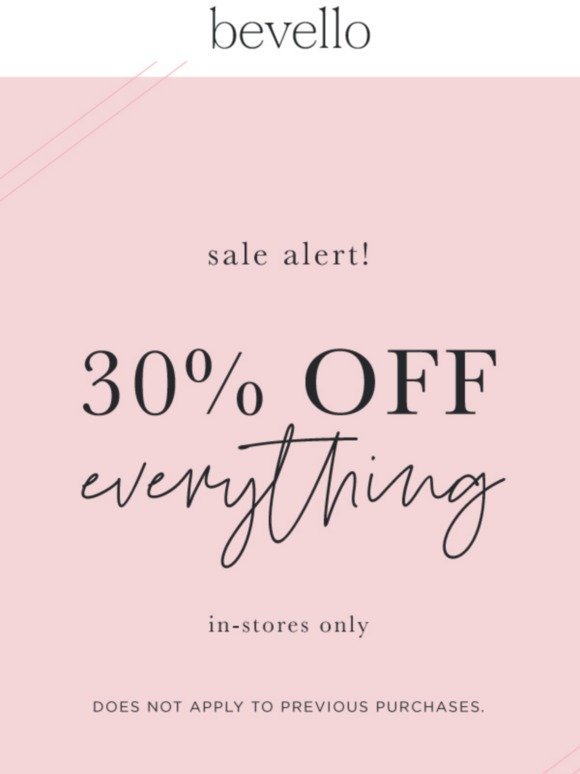 OMG! 30% OFF EVERYTHING!