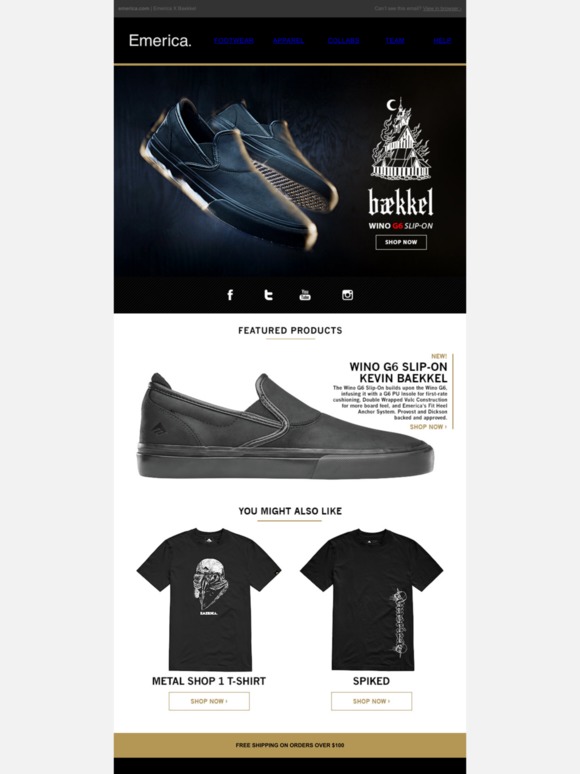 emerica wino g6 slip on baekkel