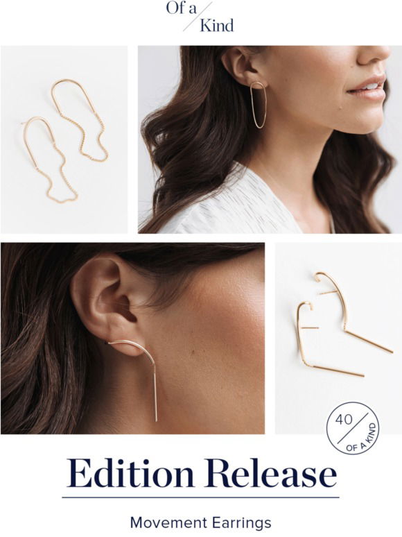 Of a Kind: Edition Release: Curved Araped Earrings by Julie