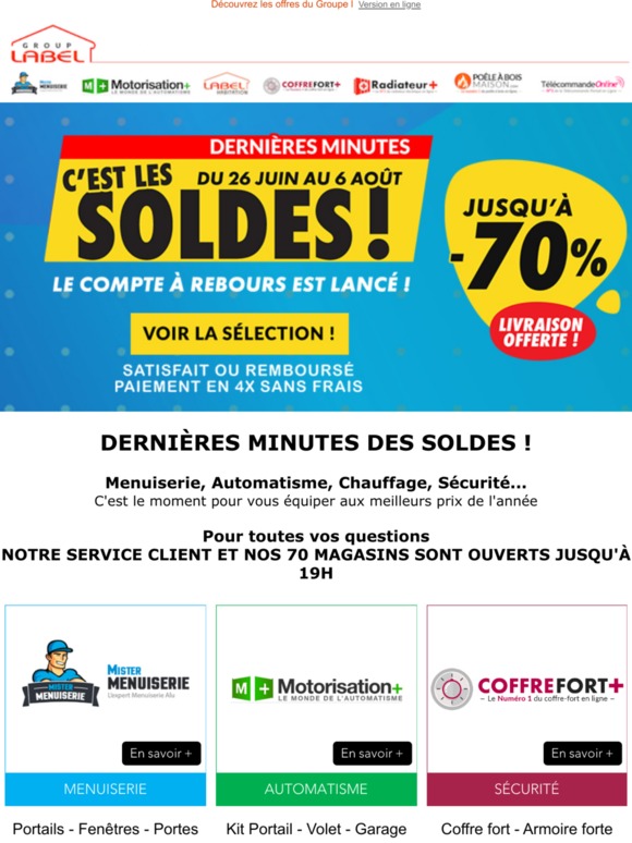 Feu d'artifice des offres SOLDES 🎉 Group Label ! Dernières minutes pour en profiter