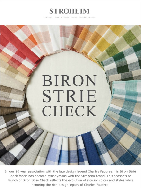 Biron Strie Check: The perfect check, reimagined in new colors