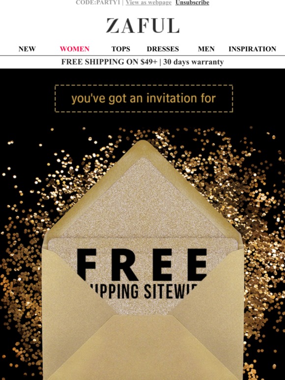 (1)message,welcome to the party for FREE SHIPPING