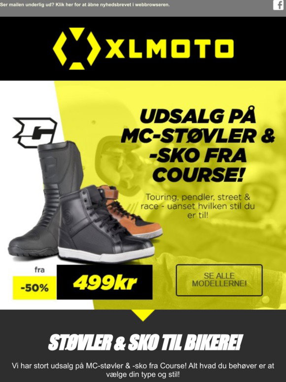 XLMoto: UDSALG på MC-Støvler & -Sko Course! | Milled