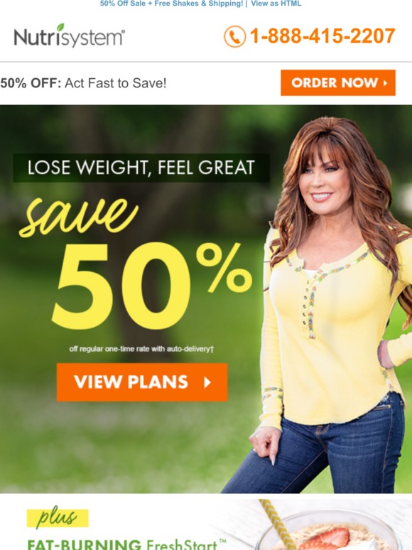 NutriSystem, Inc.: Order Now for 50% OFF + FREE Shipping! | Milled