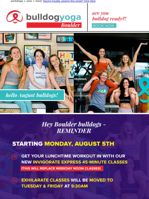 Sweat with us at bulldog!