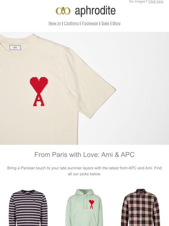 Aphrodite Clothing From Paris With Love Ami Apc Milled