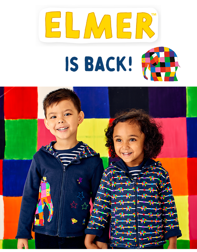 Jojo Maman Bebe Your Favourite Patchwork Elephant Is Back New Elmer Collection Milled