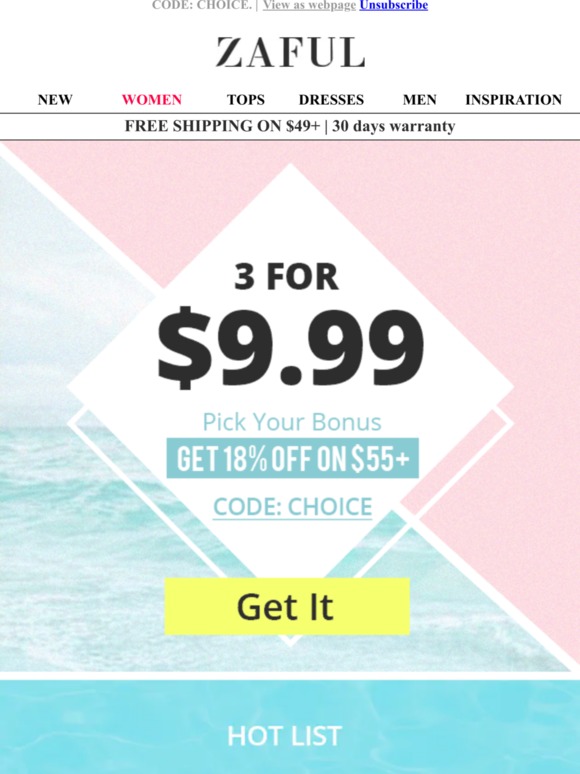Re: Score 3/$9.99! & Extra 18% OFF!